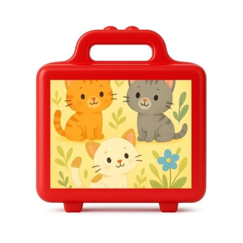 Maleta Plástica Personalizada 12x10cm Gatinhos