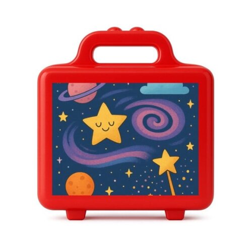 Maleta Plástica Personalizada 12x10cm Galáxia Mágica
