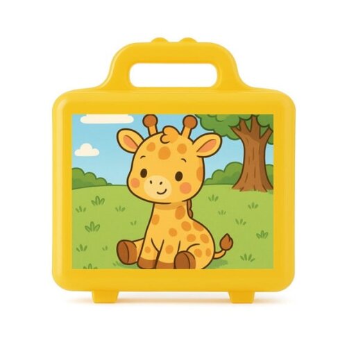 Maleta Plástica Personalizada 12x10cm Girafinha Baby