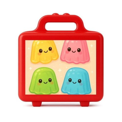 Maleta Plástica Personalizada 12x10cm Gelatinas