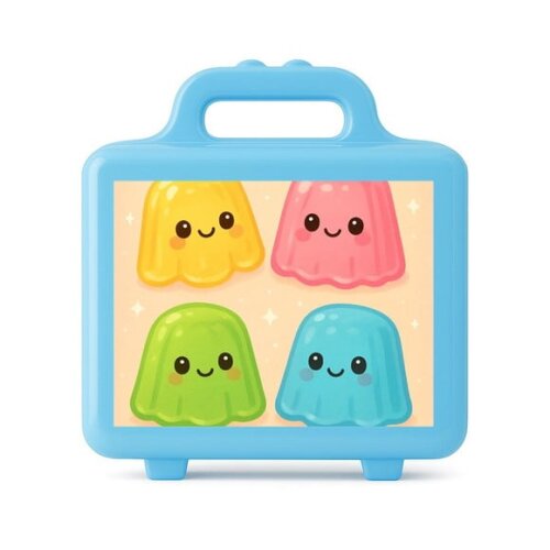 Maleta Plástica Personalizada 12x10cm Gelatinas