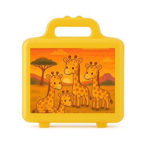 Maleta Plástica Personalizada 12x10cm Girafinhas