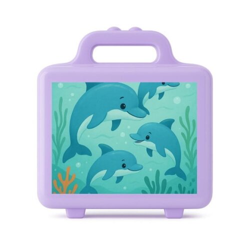 Maleta Plástica Personalizada 12x10cm Golfinhos