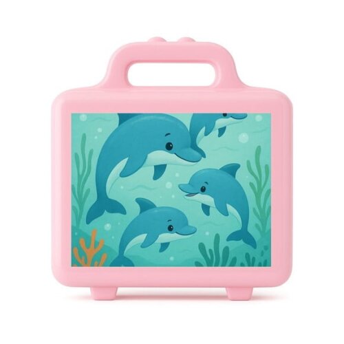 Maleta Plástica Personalizada 12x10cm Golfinhos