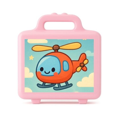 Maleta Plástica Personalizada 12x10cm Helicóptero
