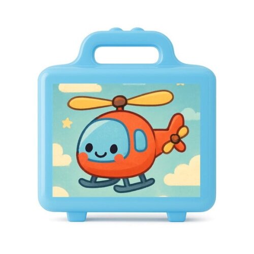 Maleta Plástica Personalizada 12x10cm Helicóptero