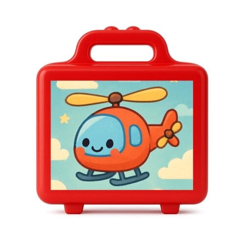 Maleta Plástica Personalizada 12x10cm Helicóptero