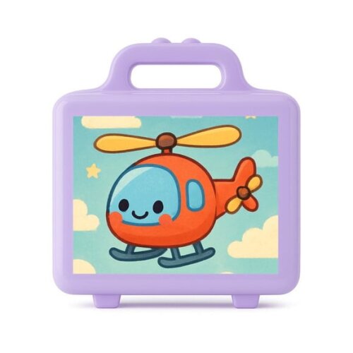 Maleta Plástica Personalizada 12x10cm Helicóptero
