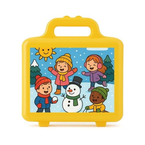 Maleta Plástica Personalizada 12x10cm Inverno Divertido