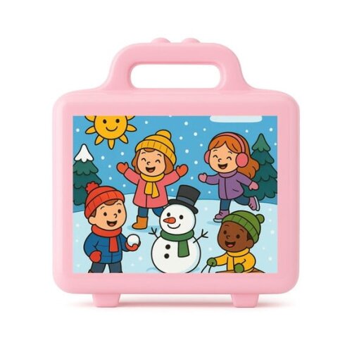 Maleta Plástica Personalizada 12x10cm Inverno Divertido