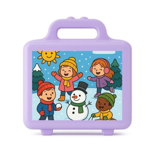 Maleta Plástica Personalizada 12x10cm Inverno Divertido