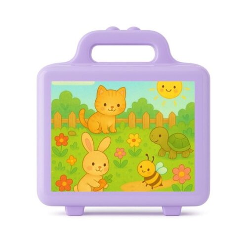 Maleta Plástica Personalizada 12x10cm Jardim dos Bichinhos