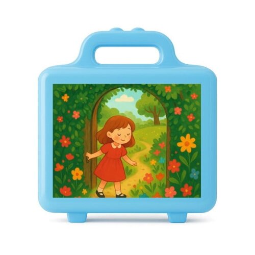 Maleta Plástica Personalizada 12x10cm Jardim Secreto