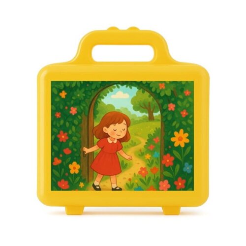 Maleta Plástica Personalizada 12x10cm Jardim Secreto