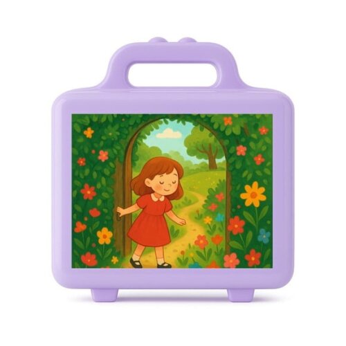 Maleta Plástica Personalizada 12x10cm Jardim Secreto
