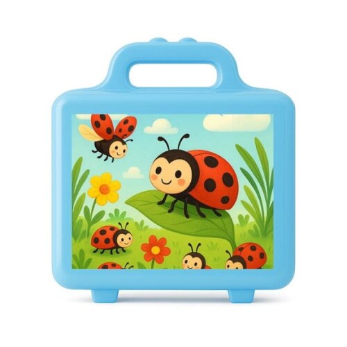 Maleta Plástica Personalizada 12x10cm Joaninhas