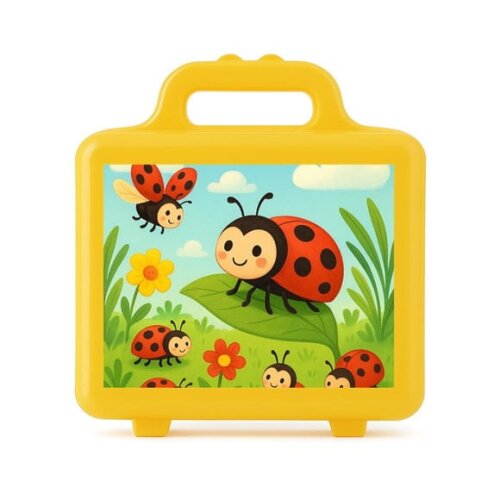 Maleta Plástica Personalizada 12x10cm Joaninhas