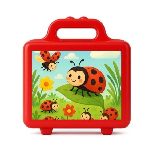 Maleta Plástica Personalizada 12x10cm Joaninhas