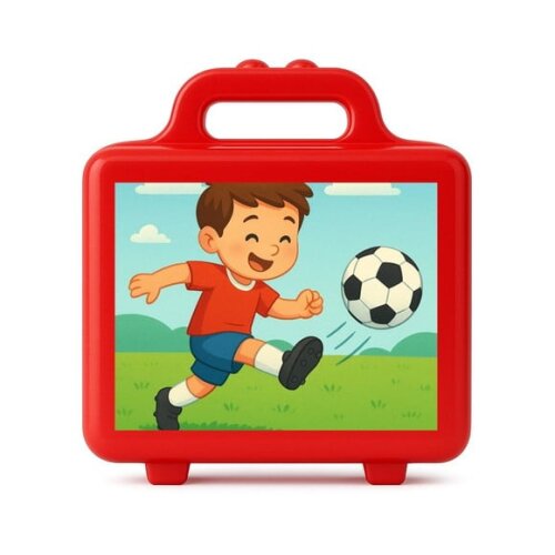 Maleta Plástica Personalizada 12x10cm Jogador de Futebol
