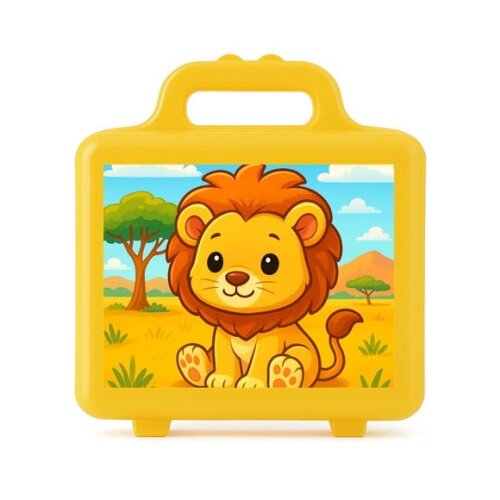 Maleta Plástica Personalizada 12x10cm Leão Baby