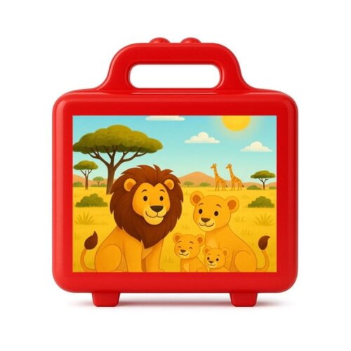 Maleta Plástica Personalizada 12x10cm Leões
