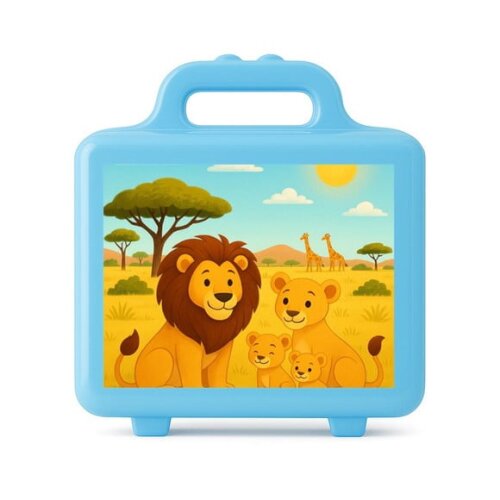 Maleta Plástica Personalizada 12x10cm Leões