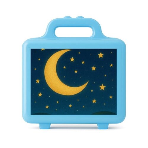 Maleta Plástica Personalizada 12x10cm Lua e Estrelas