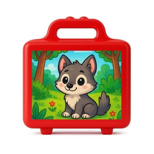 Maleta Plástica Personalizada 12x10cm Lobinho
