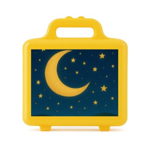 Maleta Plástica Personalizada 12x10cm Lua e Estrelas