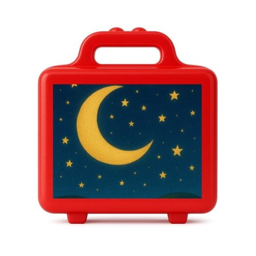 Maleta Plástica Personalizada 12x10cm Lua e Estrelas