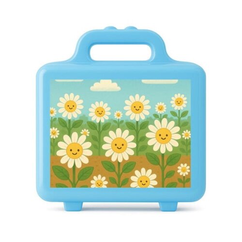 Maleta Plástica Personalizada 12x10cm Margaridas