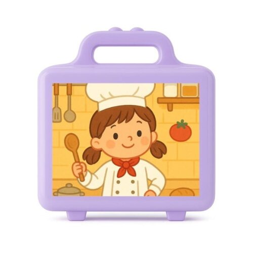 Maleta Plástica Personalizada 12x10cm Mini Chefe Menina