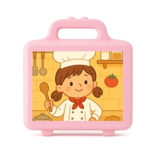 Maleta Plástica Personalizada 12x10cm Mini Chefe Menina