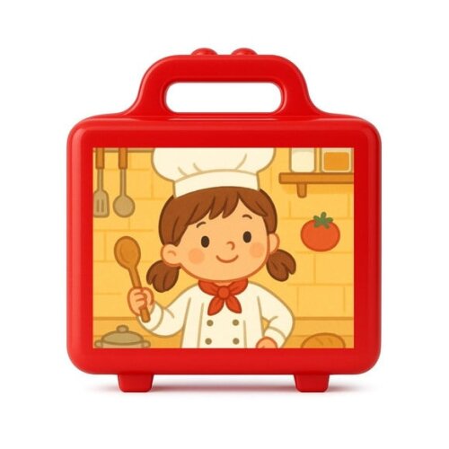 Maleta Plástica Personalizada 12x10cm Mini Chefe Menina