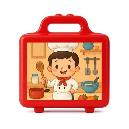 Maleta Plástica Personalizada 12x10cm Mini Chefe Menino
