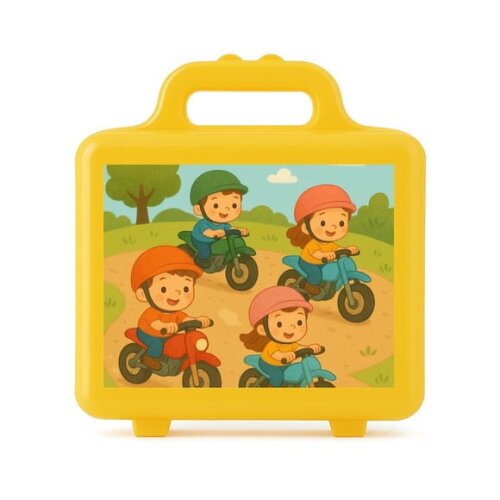 Maleta Plástica Personalizada 12x10cm Motocicletas Kids