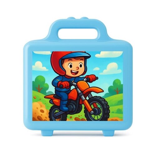 Maleta Plástica Personalizada 12x10cm Motocross