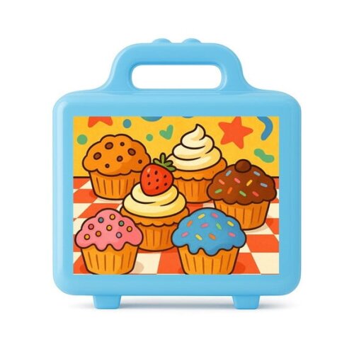 Maleta Plástica Personalizada 12x10cm Muffins