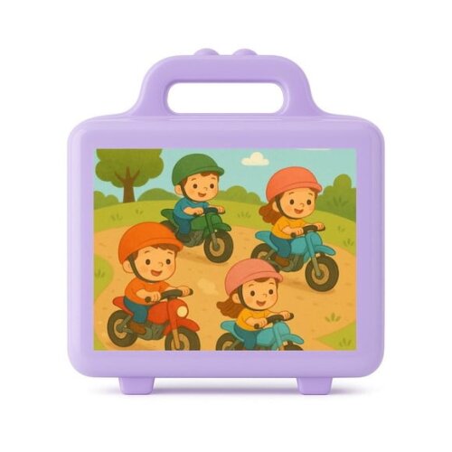 Maleta Plástica Personalizada 12x10cm Motocicletas Kids