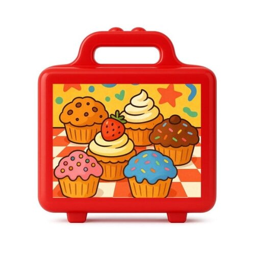 Maleta Plástica Personalizada 12x10cm Muffins