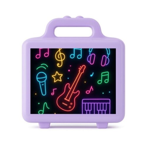 Maleta Plástica Personalizada 12x10cm Neon Musical
