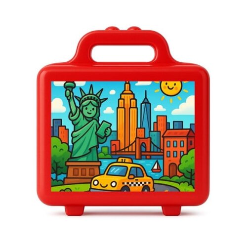 Maleta Plástica Personalizada 12x10cm Nova York