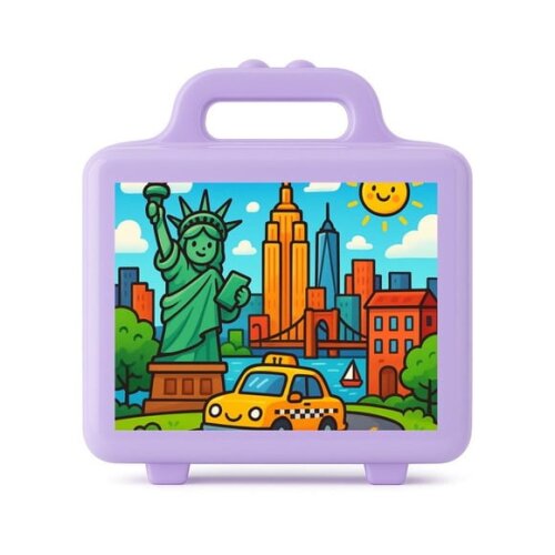 Maleta Plástica Personalizada 12x10cm Nova York