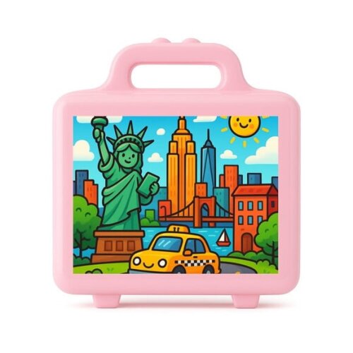 Maleta Plástica Personalizada 12x10cm Nova York