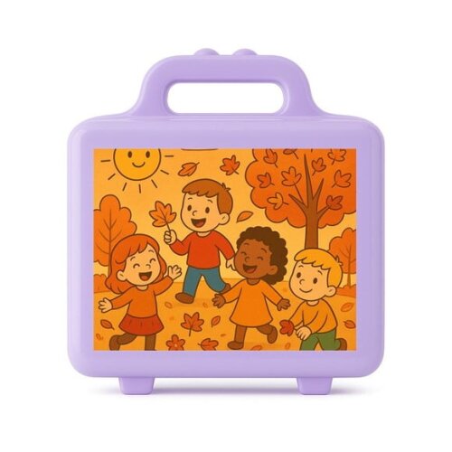 Maleta Plástica Personalizada 12x10cm Outono Divertido