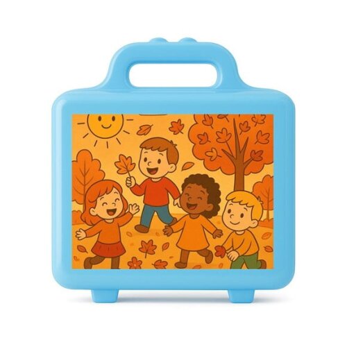 Maleta Plástica Personalizada 12x10cm Outono Divertido