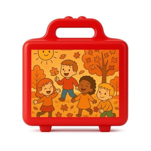 Maleta Plástica Personalizada 12x10cm Outono Divertido