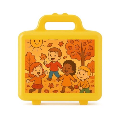 Maleta Plástica Personalizada 12x10cm Outono Divertido