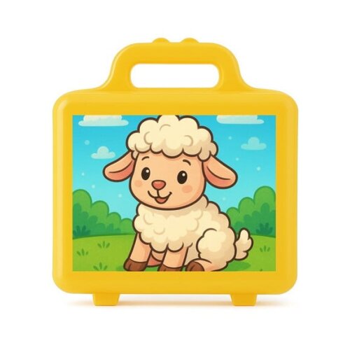 Maleta Plástica Personalizada 12x10cm Ovelhinha