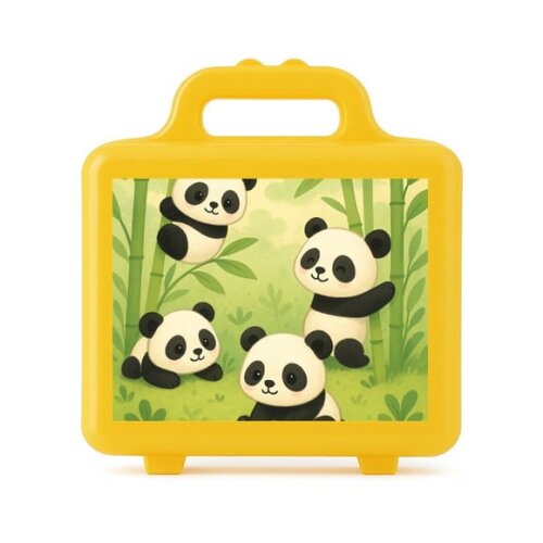 Maleta Plástica Personalizada 12x10cm Pandinhas